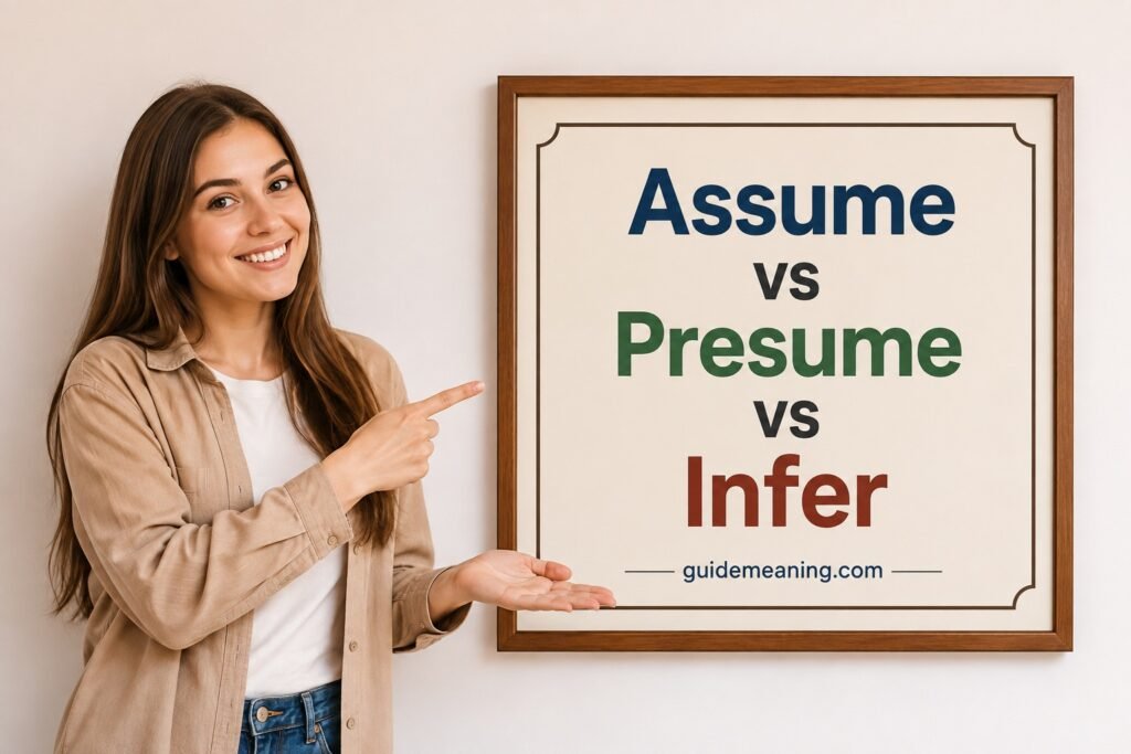Assume vs Presume vs Infer