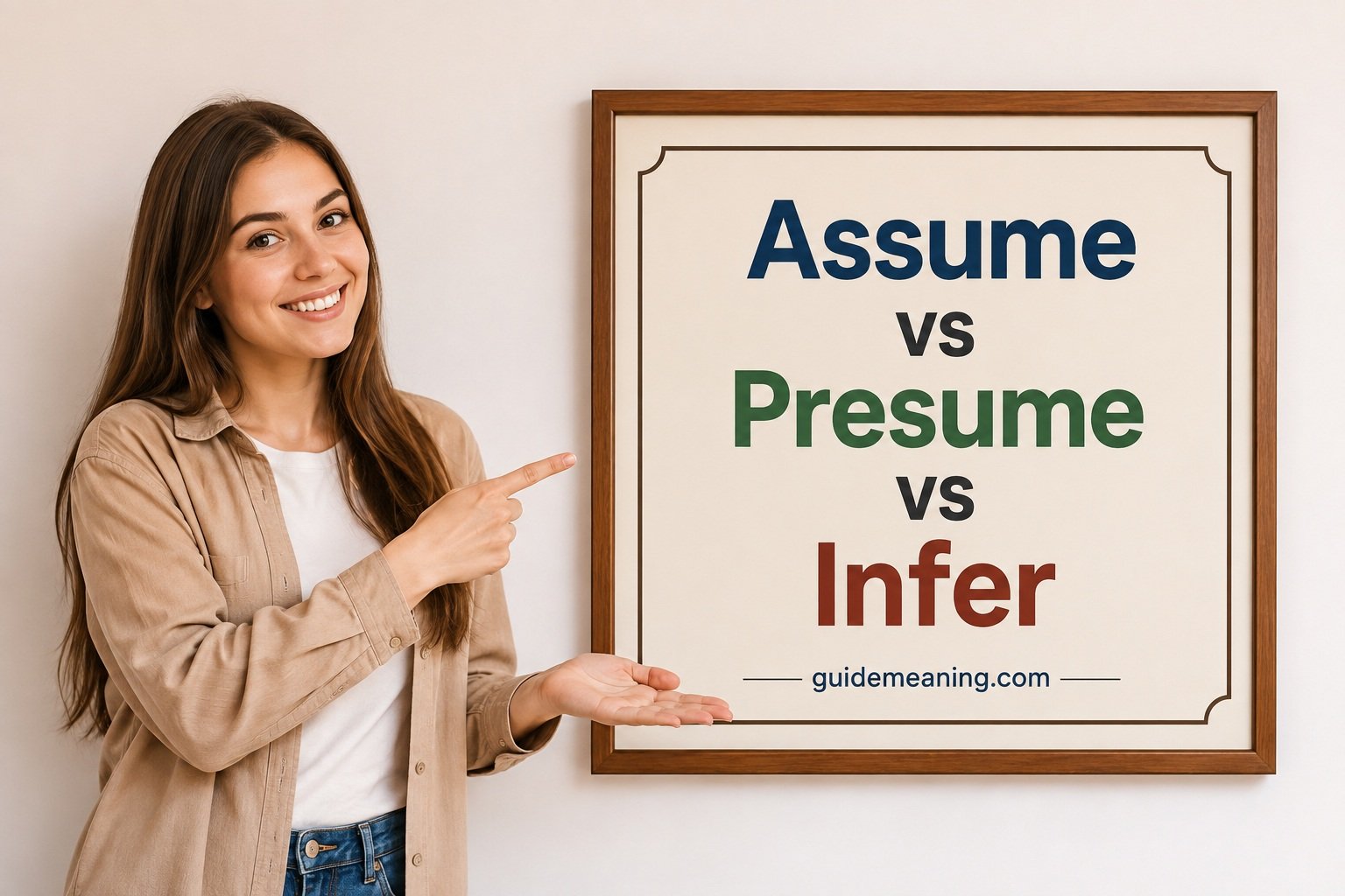 Assume vs Presume vs Infer