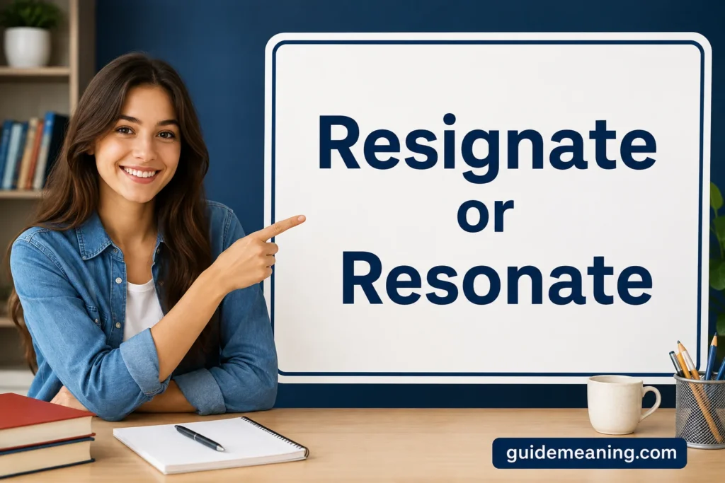 Resignate or Resonate