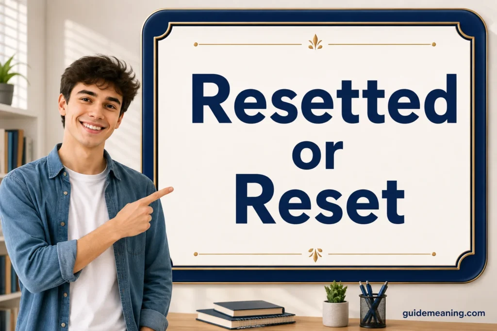 Resetted or Reset