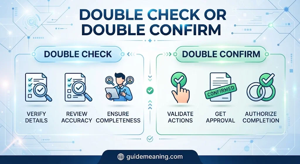 Double Check or Double Confirm