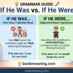 If He Was vs. If He Were