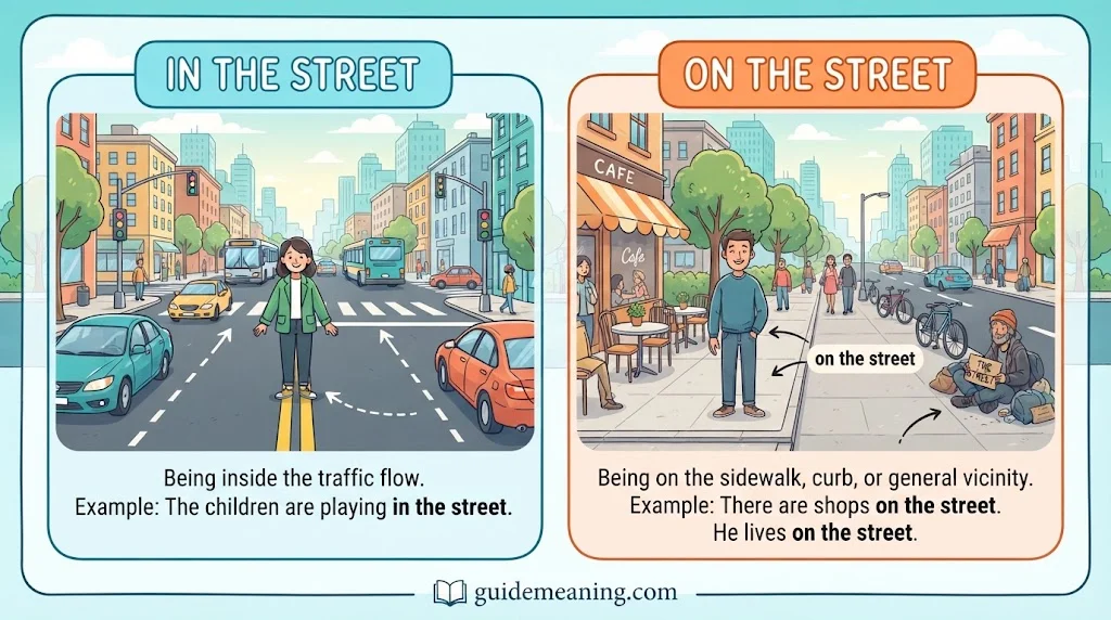 In the Street vs. On the Street