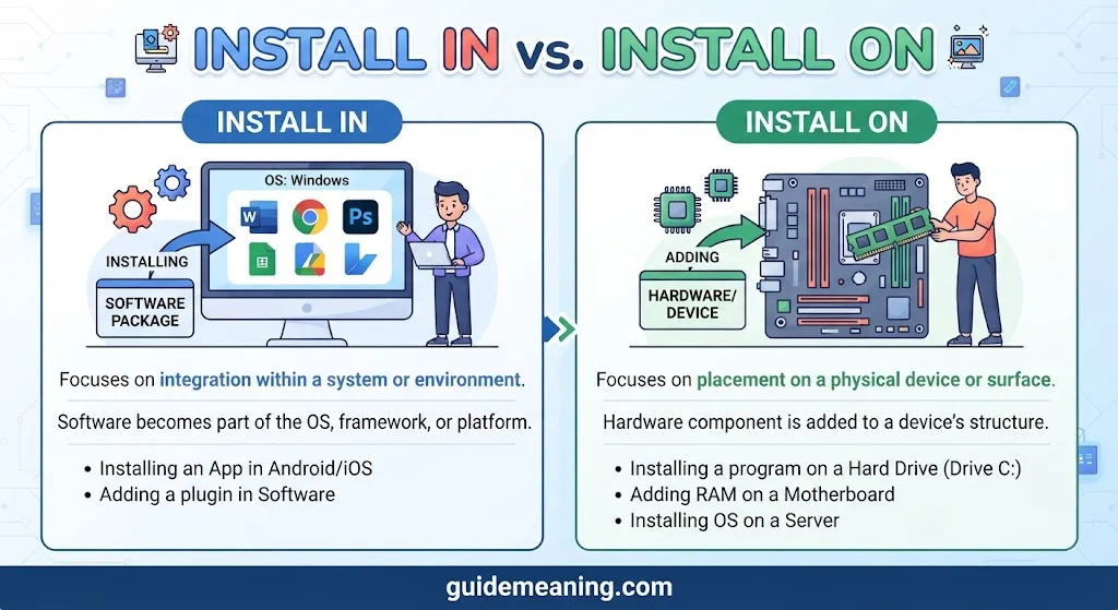 Install In vs. Install On