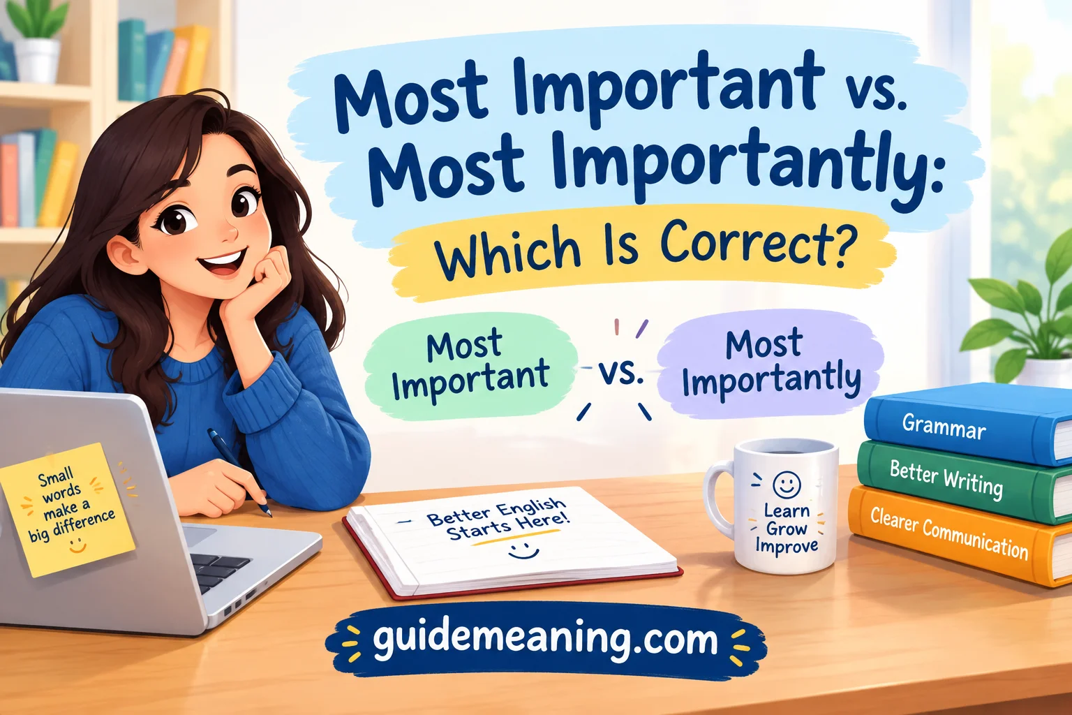 Most Important vs. Most Importantly