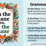 On the Plane or In the Plane