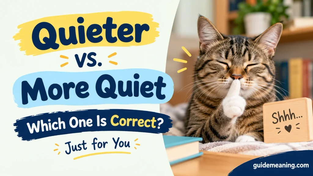 Quieter vs. More Quiet