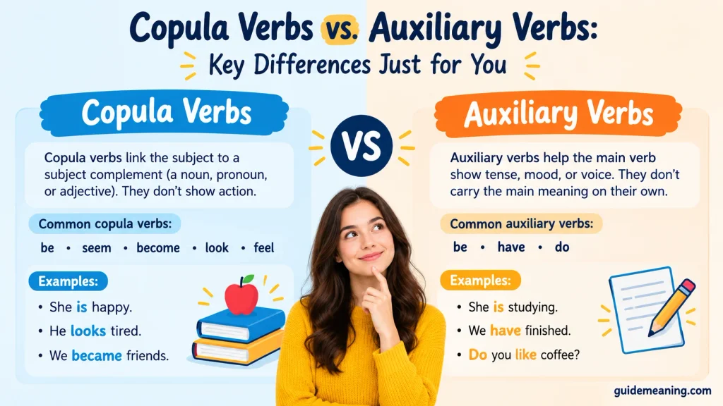 Copula Verbs vs. Auxiliary Verbs
