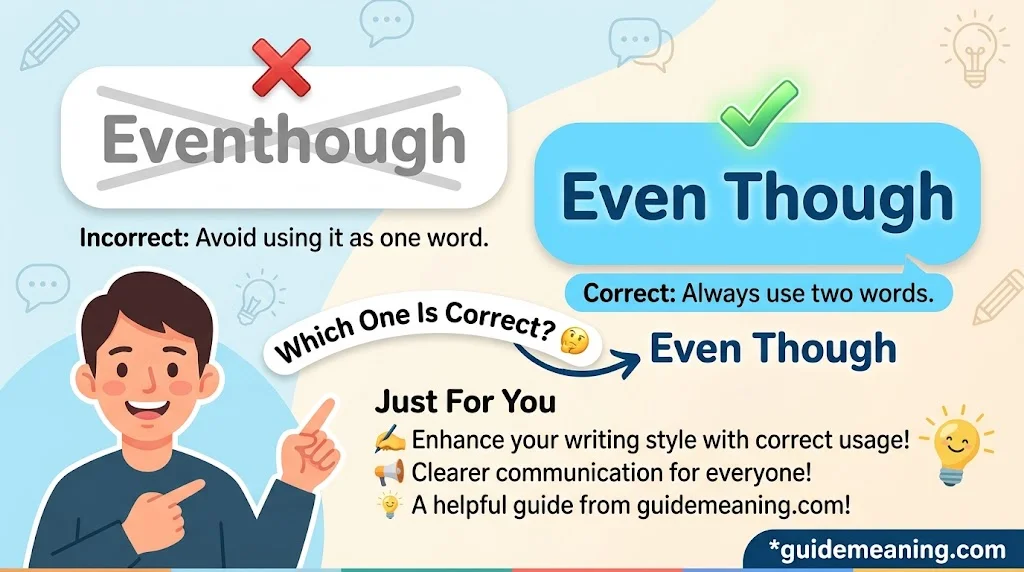 Eventhough vs. Even Though