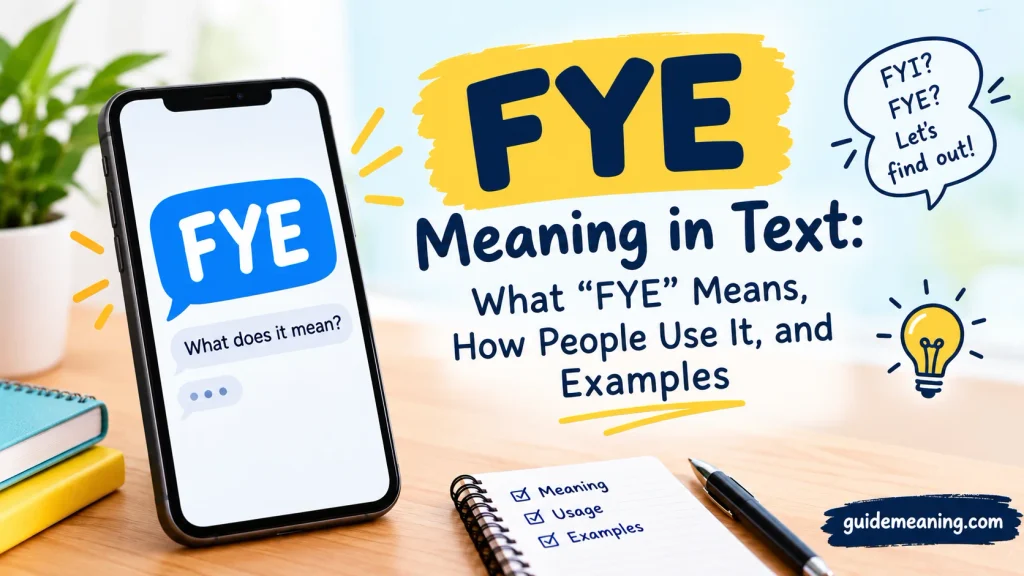 FYE Meaning in Text