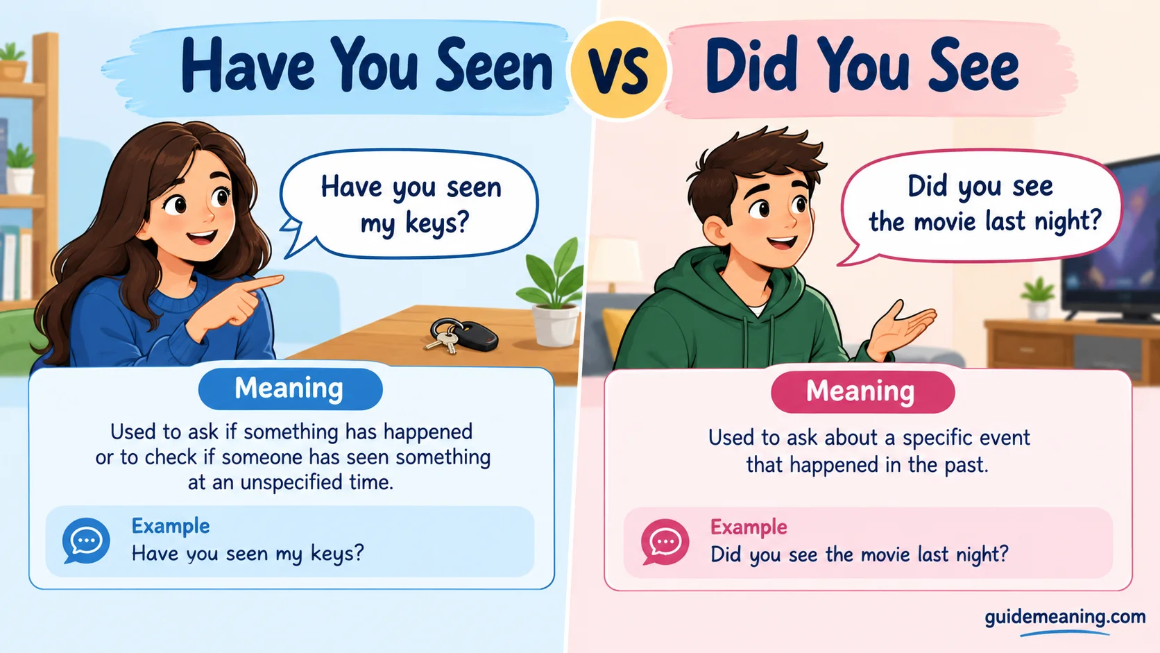 Have You Seen vs. Did You See