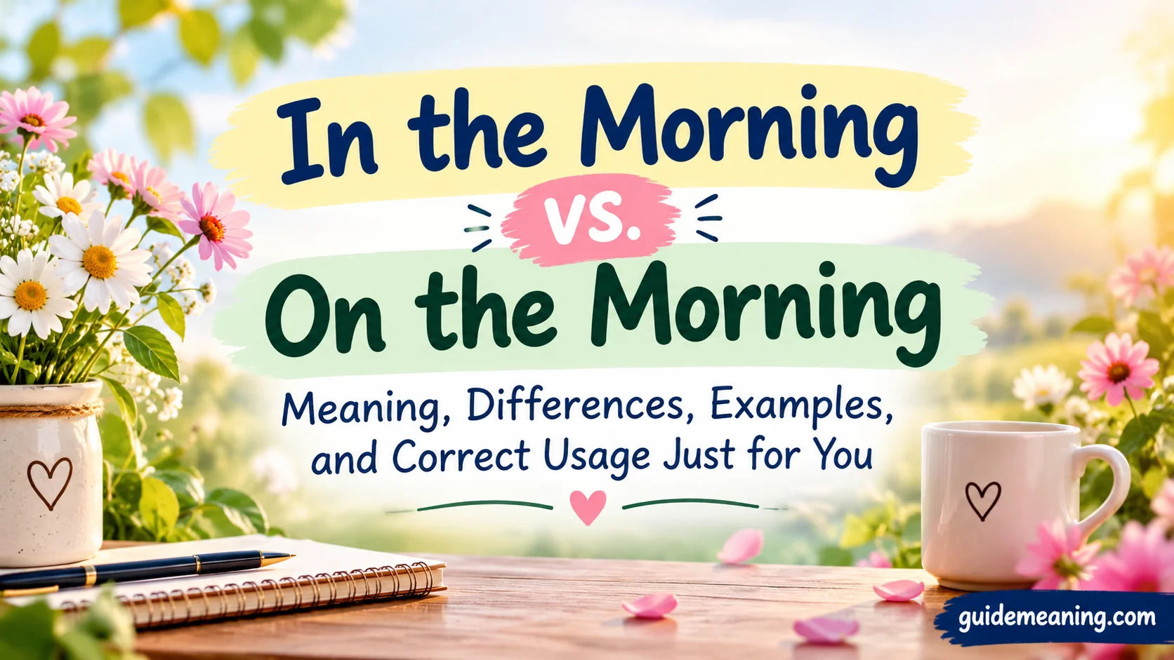 In the Morning vs. On the Morning