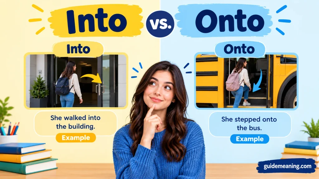 Into vs. Onto