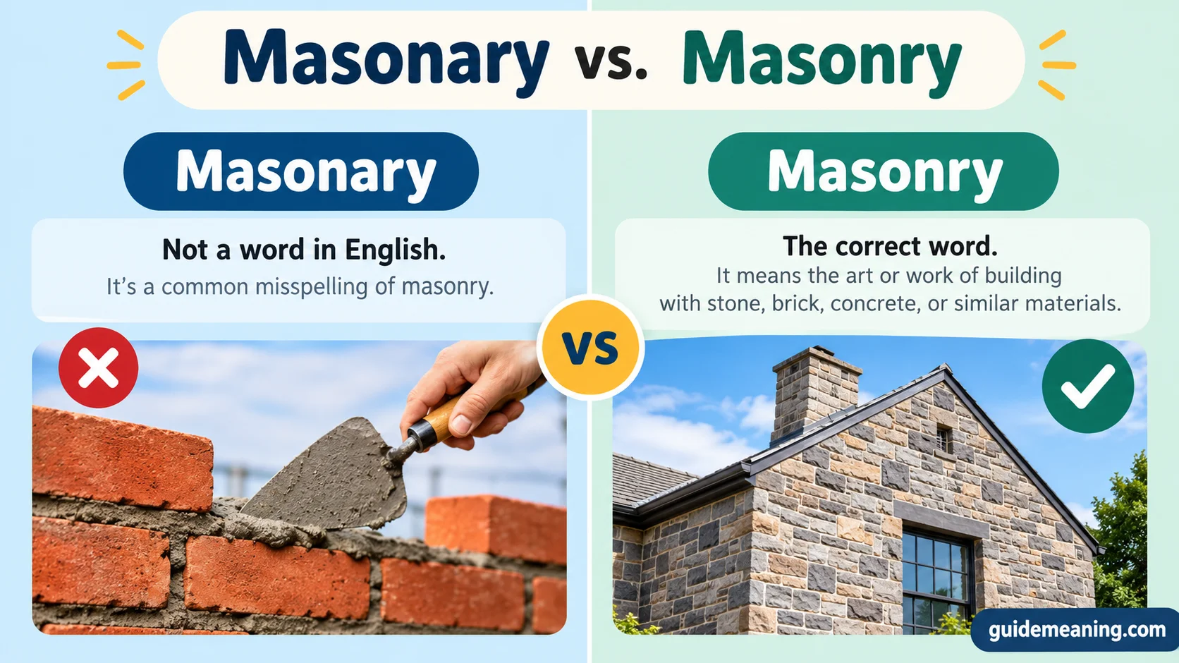 Masonary vs. Masonry