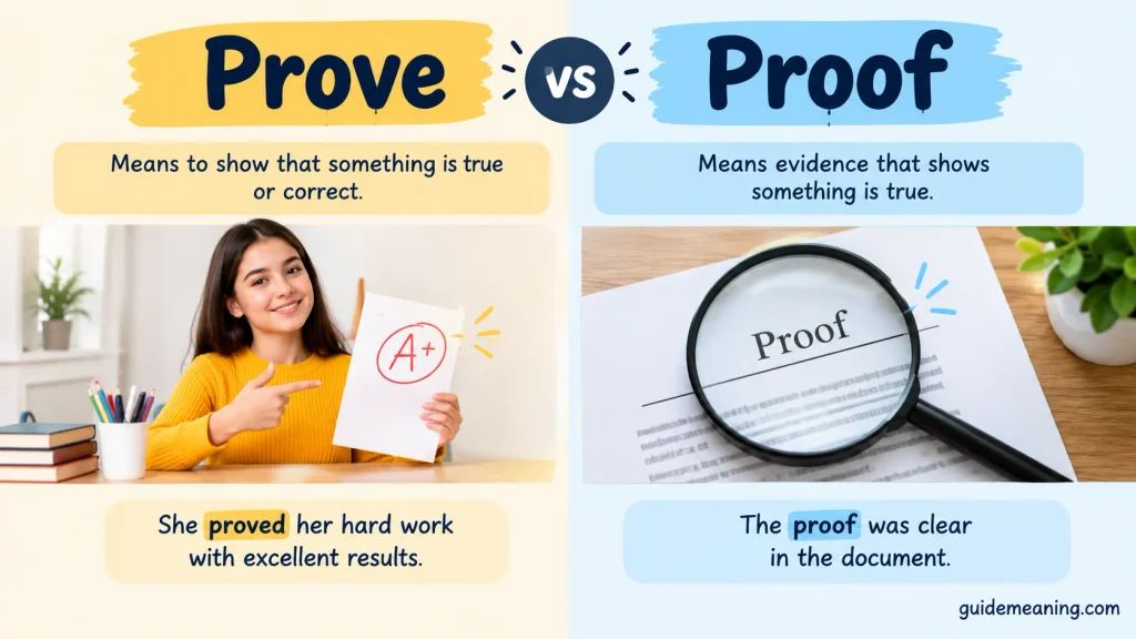 Prove vs. Proof