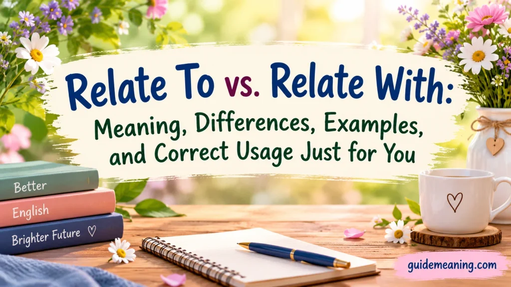 Relate To vs. Relate With